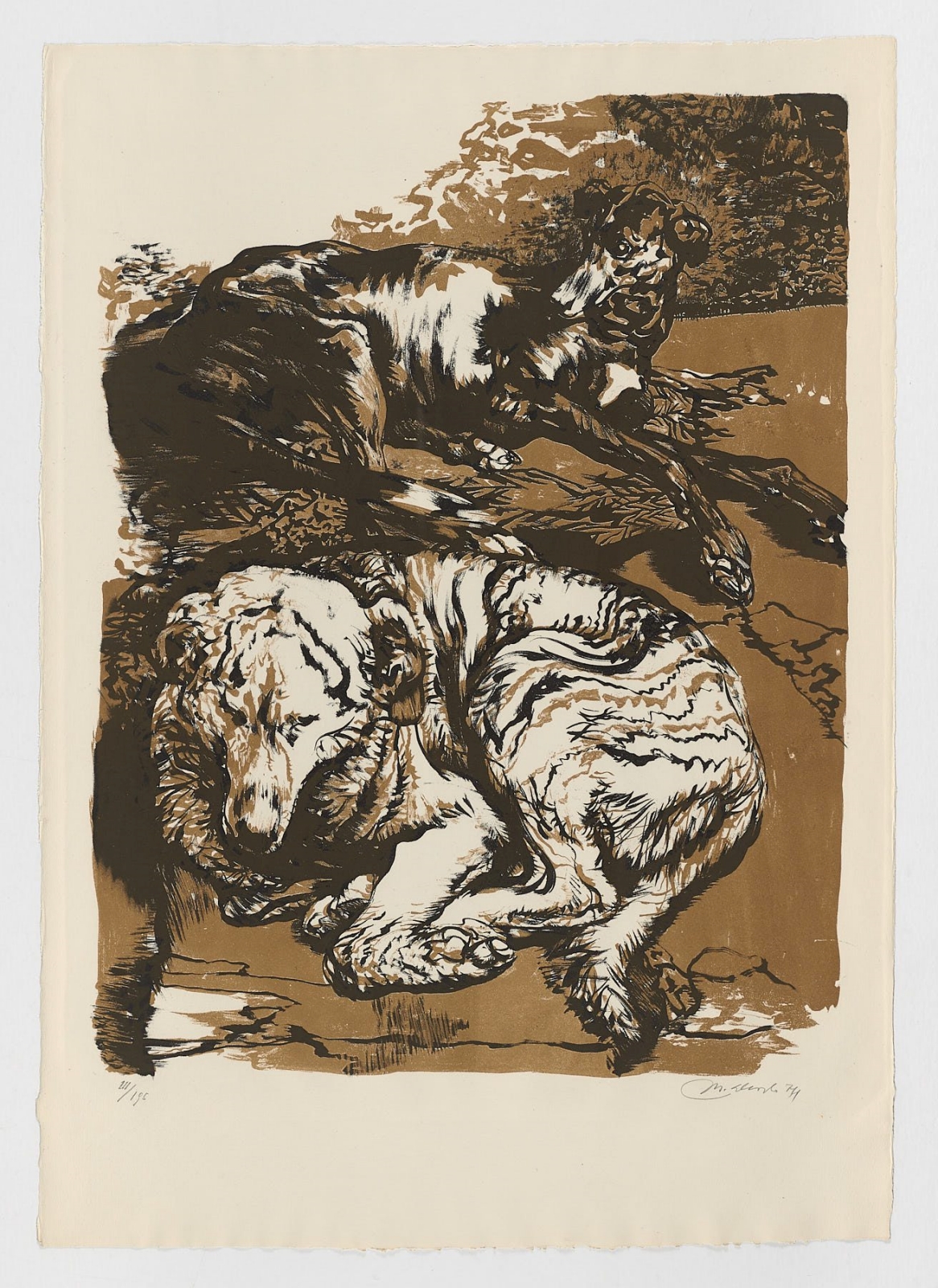 Litografia_a_color_los_perros_de_manuel_alcorlo