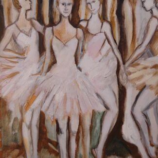 Compra Arte Online, Grupo de bailarinas, óleo sobre lienzo 220, Carolina Andrada