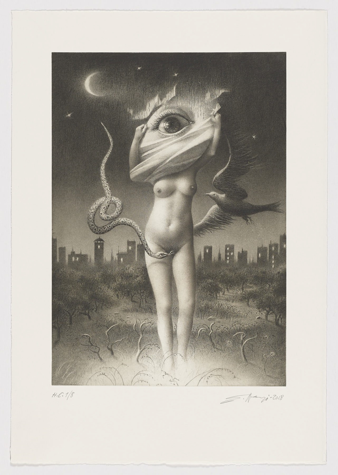 Extraña lujuria, fotograbado del artista Eduardo Naranjo