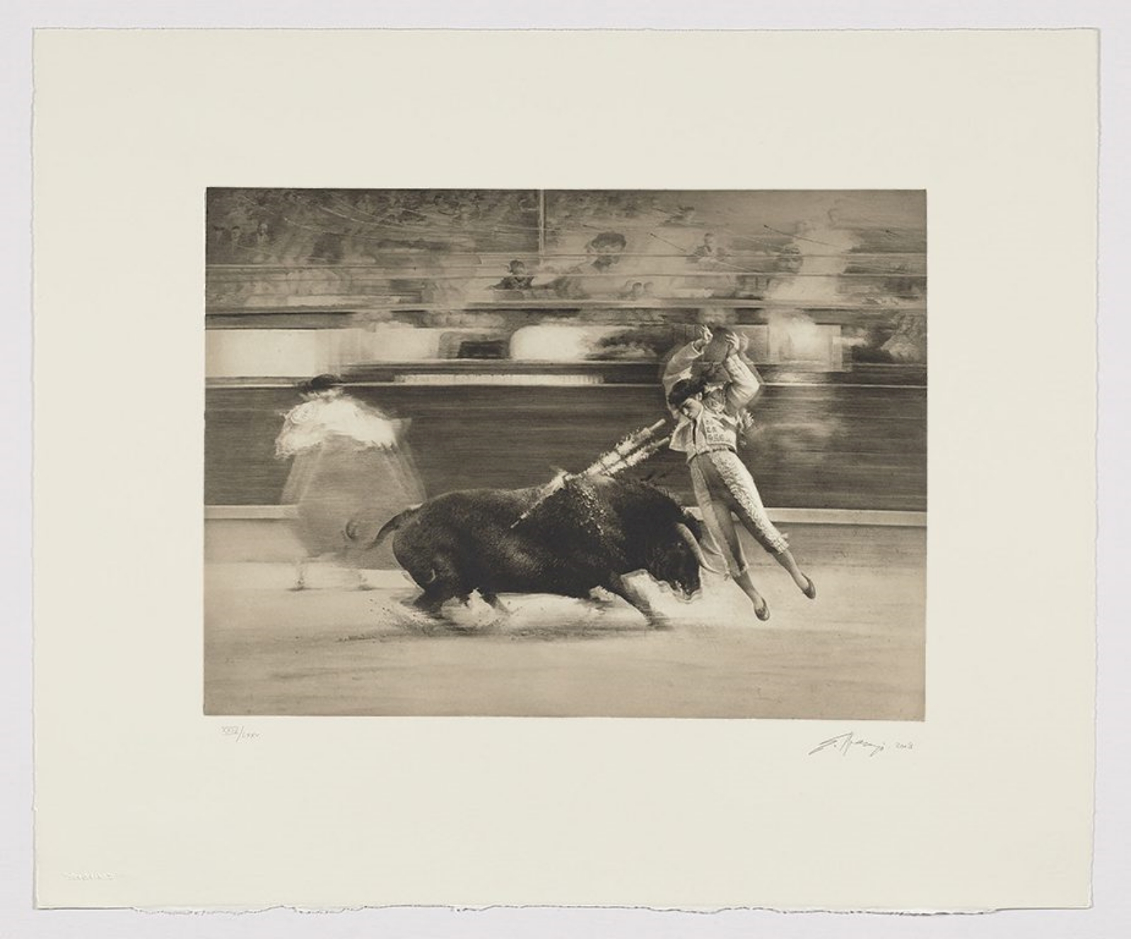 Una de banderillas obra grafica de Eduardo Naranjo